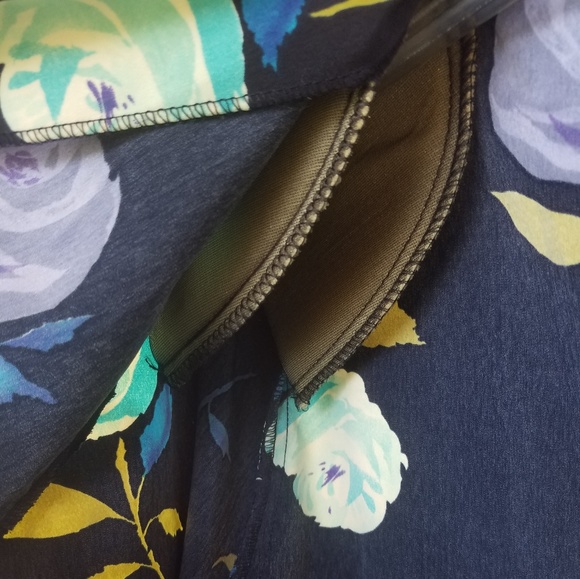 Briggs one button navy floral blazer L/XL - Picture 8 of 8